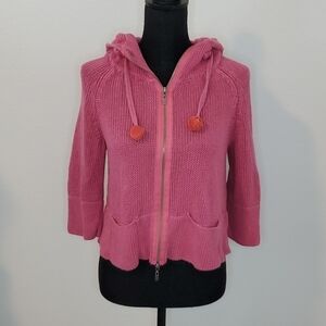MOTH HOODED SWEATER. SZ XS
